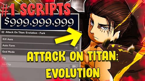 Attack on titan evolution script - Hi guys, Welcome to our Untitled Attack On Titan Tier List, In this Untitled Attack On Titan Trello we will show you Untitled Attack On Titan Tier List and all the details related to Untitled Attack On Titan.Roblox game Trello is similar to the wiki where you can find information about such as weapons, races, devil fruits, NPC, bosses, and Map Locations.